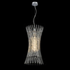 Franklite Ethereal Single Ceiling Pendant With Angled Glass Rods In Chrome Finish PCH477