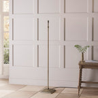 Lille Floor Lamp In Antique Brass With Coral Pink Shade 118001