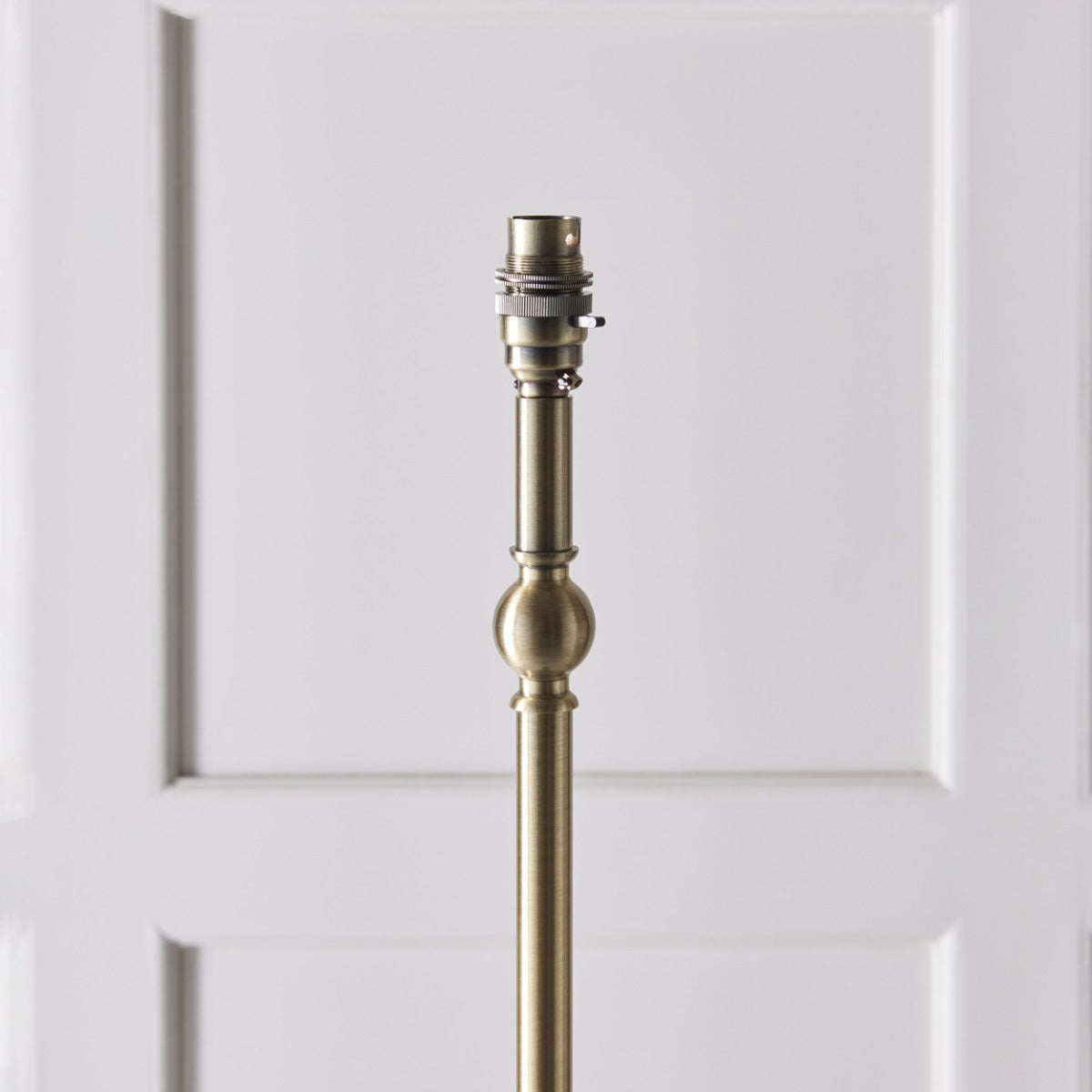 Lille Floor Lamp In Antique Brass With Coral Pink Shade 118001