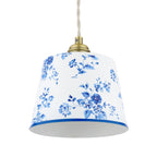 Laura Ashley China Rose Pendant Matt Blue and Matt Antique Brass LA3756728-Q