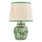 Laura Ashley Colwich Table Lamp Green Ceramic and Antique Brass With Shade LA3756733-Q