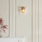 Karine Wall Light In Brushed Aged Brass With Textured Glass 118470