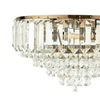 Laura Ashley Vienna 3 Light Flush Crystal and Antique Brass LA3756756-Q