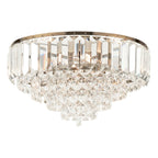 Laura Ashley Vienna 3 Light Flush Crystal and Antique Brass LA3756756-Q