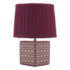 Laura Ashley Claudina Table Lamp Purple Ceramic and Antique Brass With Shade LA3756670-Q