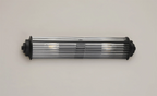 Pillar 2 Light Bathroom Wall Light In Satin Black And Clear Glass Rods IP44 E14