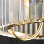 Visconti 3 Light Semi Flush Ceiling Light In Antique Brass Finish With Clear Glass 119609