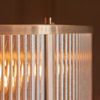 Ridgeton 8 Light Ceiling Pendant Light In Antique Brass With Clear Ribbed Glass 119455
