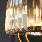 Visconti 8 Light Ceiling Pendant Light In Antique Brass Finish With Clear Glass 119611
