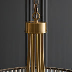 Visconti 8 Light Ceiling Pendant Light In Antique Brass Finish With Clear Glass 119611