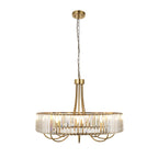 Visconti 8 Light Ceiling Pendant Light In Antique Brass Finish With Clear Glass 119611