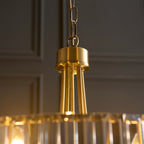 Visconti 5 Light Ceiling Pendant Light In Antique Brass Finish With Clear Glass 119610