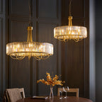 Visconti 5 Light Ceiling Pendant Light In Antique Brass Finish With Clear Glass 119610