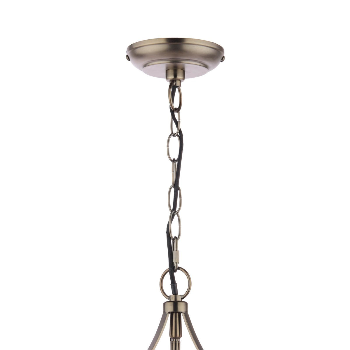 Laura Ashley Allerford 3 Light Pendant Satin Bronze and Taupe LA3756646-Q