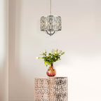 Bijou 5 Light  Ceiling Pendant Light In Chrome Finish With Crystal Glass 6585-5CC