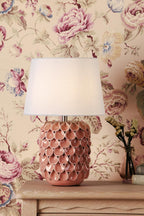 Laura Ashley Marwick Table Lamp Pink Ceramic and Brushed Silver With Shade LA3756678-Q