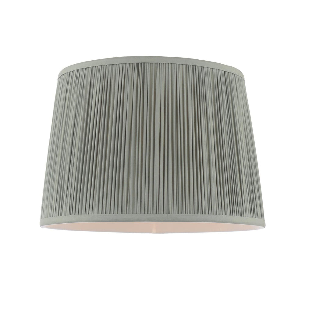 Laura Ashley Hemsley Green 100% Silk Tapered Drum Shade 30cm/12 inch LA3756666-Q