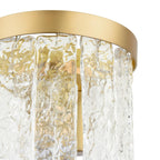 Laura Ashley Durnsford Wall Light Matt Antique Brass and Textured Glass LA3756715-Q