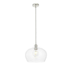 Camden Medium Shallow Ceiling Pendnat Light In Bright Nickel Finish 102677