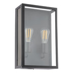 Dar Wisebuys Mazin 2 Light Outdoor Wall Light In Black IP44 MAZ5022