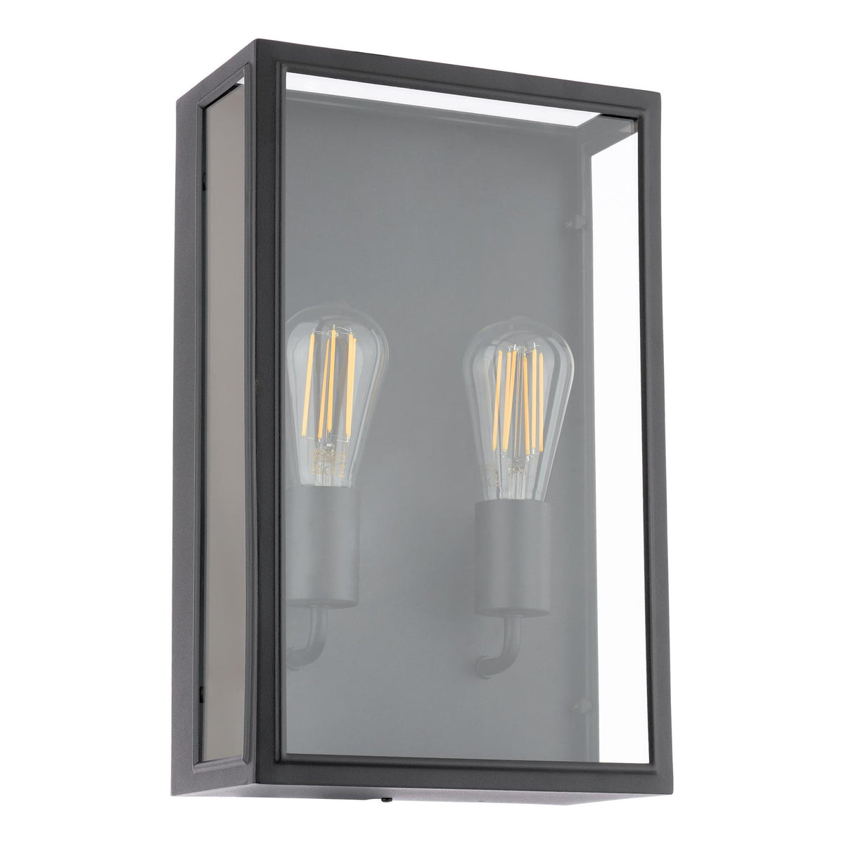 Dar Wisebuys Mazin 2 Light Outdoor Wall Light In Black IP44 MAZ5022