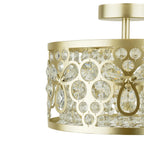 Laura Ashley Tilbrook 3 Light Flush Matt Champagne and Crystal LA3756710-Q
