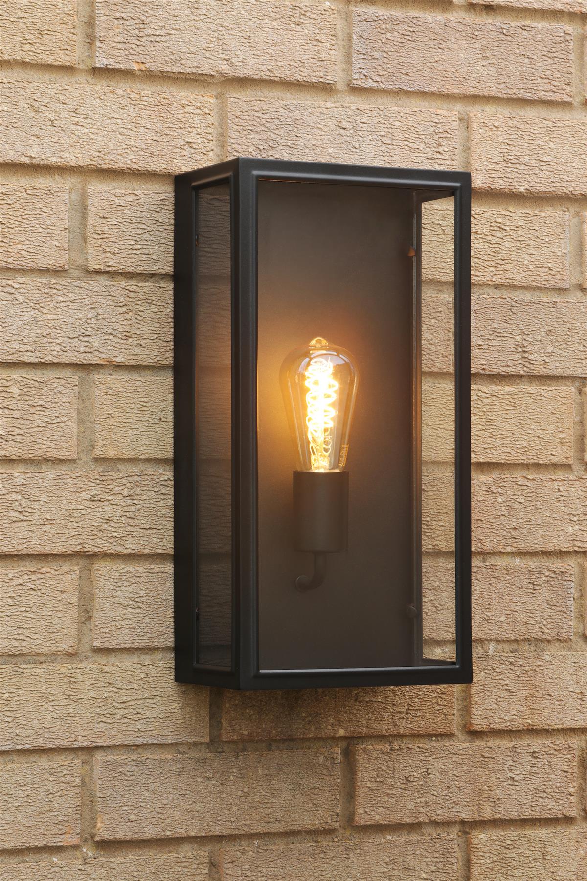 Dar Wisebuys Mazin Outdoor Wall Light In Black IP44 MAZ5222