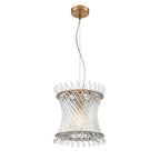 Franklite Ethereal Single Ceiling Pendant With Angled Glass Rods In Aged Brass Finish PCH482