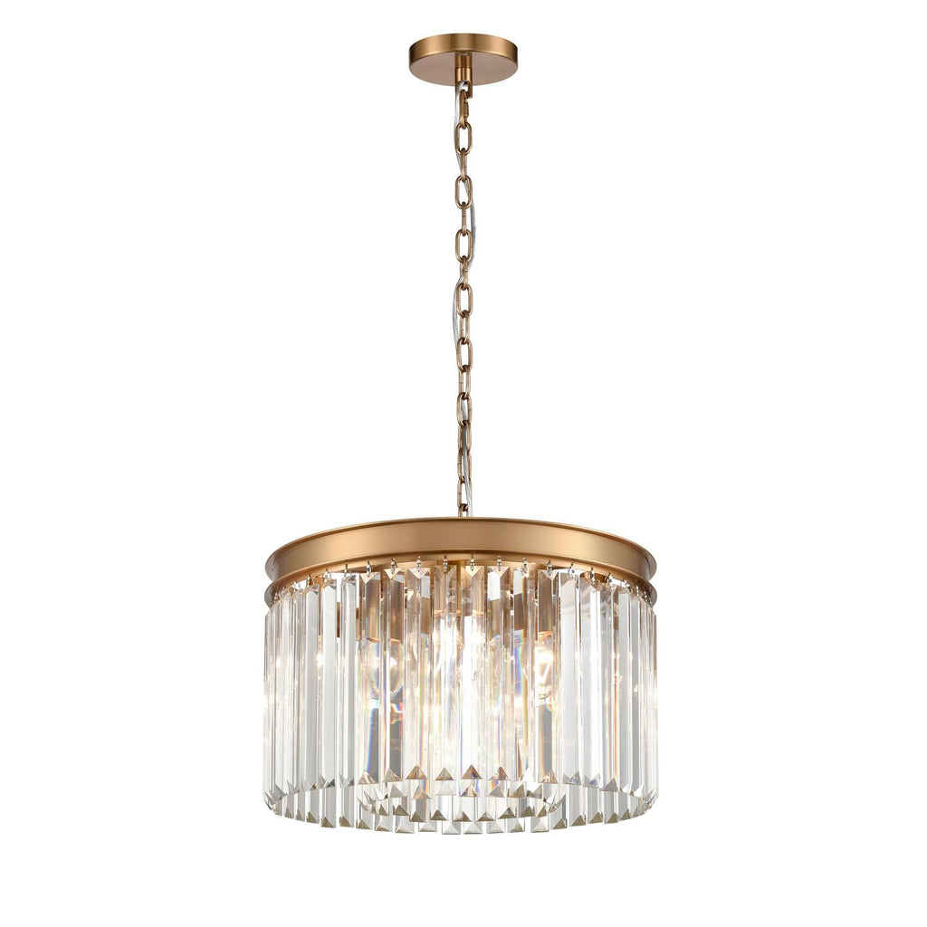 Franklite Perdita 5 Light Ceiling Pendant Light In Aged Brass Finish FL2465-5
