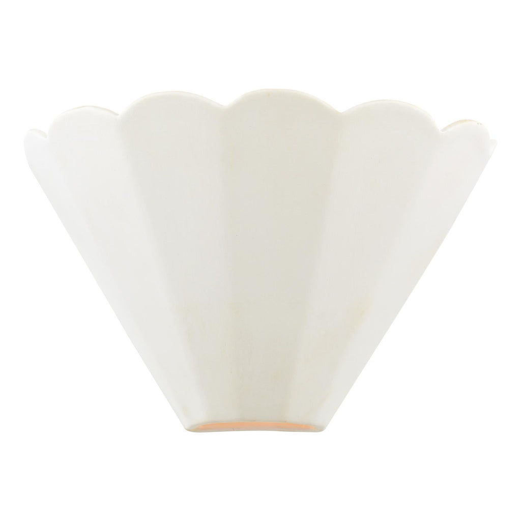 Laura Ashley Scallop Wall Washer White Ceramic LA3756707-Q