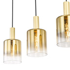 Savannah 4 Light Bar Pendant Satin Gold and Gold Ombre Glass SAV0435