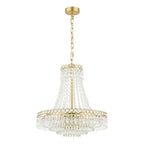 Enid 5 Light Chandelier Faceted Glass and Matt Antique Brass LA3756713-Q