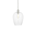 Camden Small Ceiling pendnat Light In Bright Nickel Finish 100657