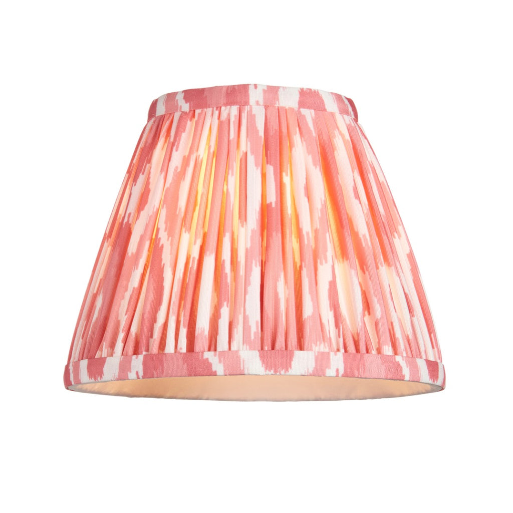 Lille 2 Light Linear Ceiling Pendant Light In Antique Brass With Coral Pink Shades 118077