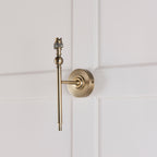 Lille Wall Light In Antique Brass With Coral Pink Shade 118109