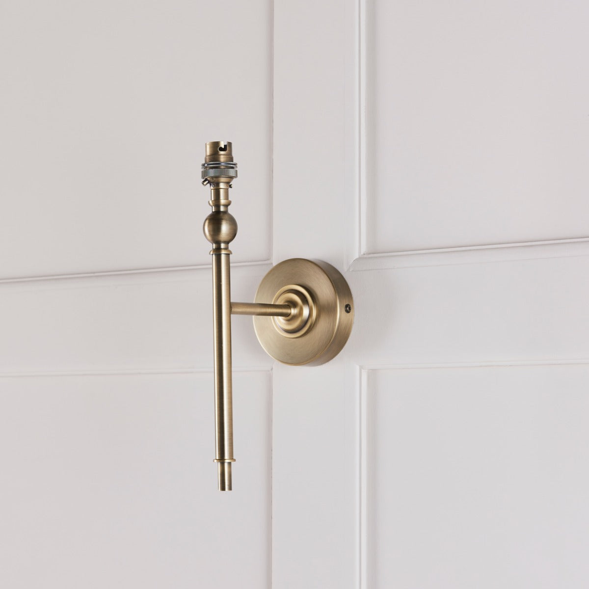 Lille Wall Light In Antique Brass With Coral Pink Shade 118109