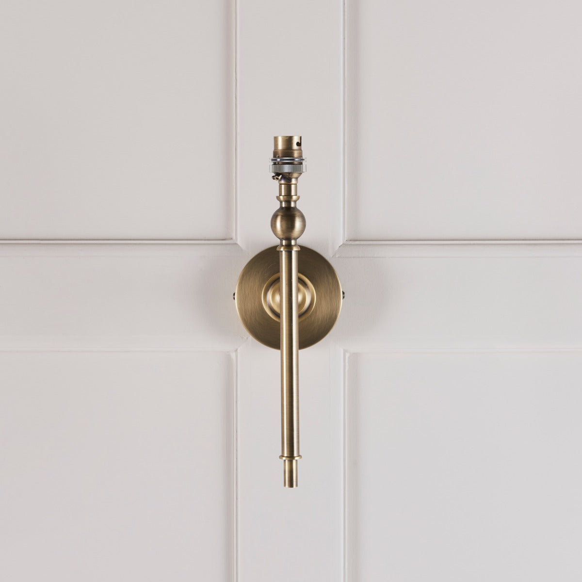 Lille Wall Light In Antique Brass With Coral Pink Shade 118109
