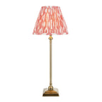 Lille Table Lamp In Antique Brass With Coral Pink Shade 118139