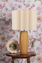 Laura Ashley Littleton Table Lamp Yellow Ceramic and Antique Brass With Shade LA3756705-Q
