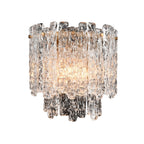 Franklite Icicle 2 Light Wall Light In Aged Brass With Ice Shaped Glass FL2454-2
