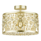 Laura Ashley Tilbrook 3 Light Flush Matt Champagne and Crystal LA3756710-Q