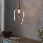 Camden Large Ceiling Pendnat Light In Antique Brass Finish 100658
