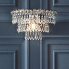 Laura Ashley Enid Wall Light Faceted Glass and Polished Nickel LA3727749-Q