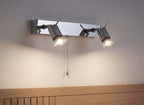 Aqua Contemporary Twin Wall Spotlight In Aluminium Finish With Clear Glass 5513