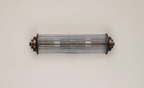 Pillar 2 Light Bathroom Wall Light In Bronze And Clear Glass Rods IP44 G9