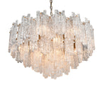 Franklite Icicle 16 Light Ceiling Pendant Light In Aged Brass With Ice Shaped Glass FL2454-16