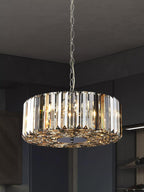 Chapeau 4 Light Ceiling Pendant or Semi Flush Ceiling Light In Chrome With mixed Glass 82101-4CC
