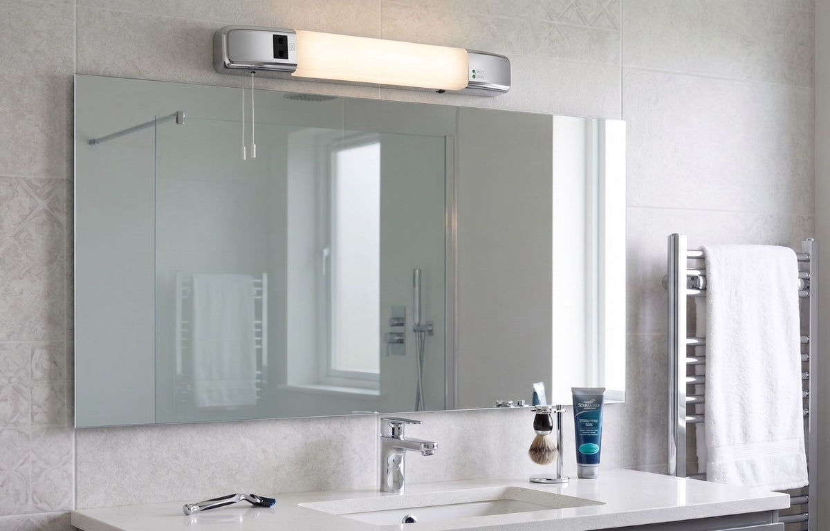 Slimline Bathroom LED Shaver Light In Chrome Finish 5928CH