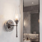 Aston Bathroom Wall Light In Chrome Finish With Clear Glass Shade 5930CH