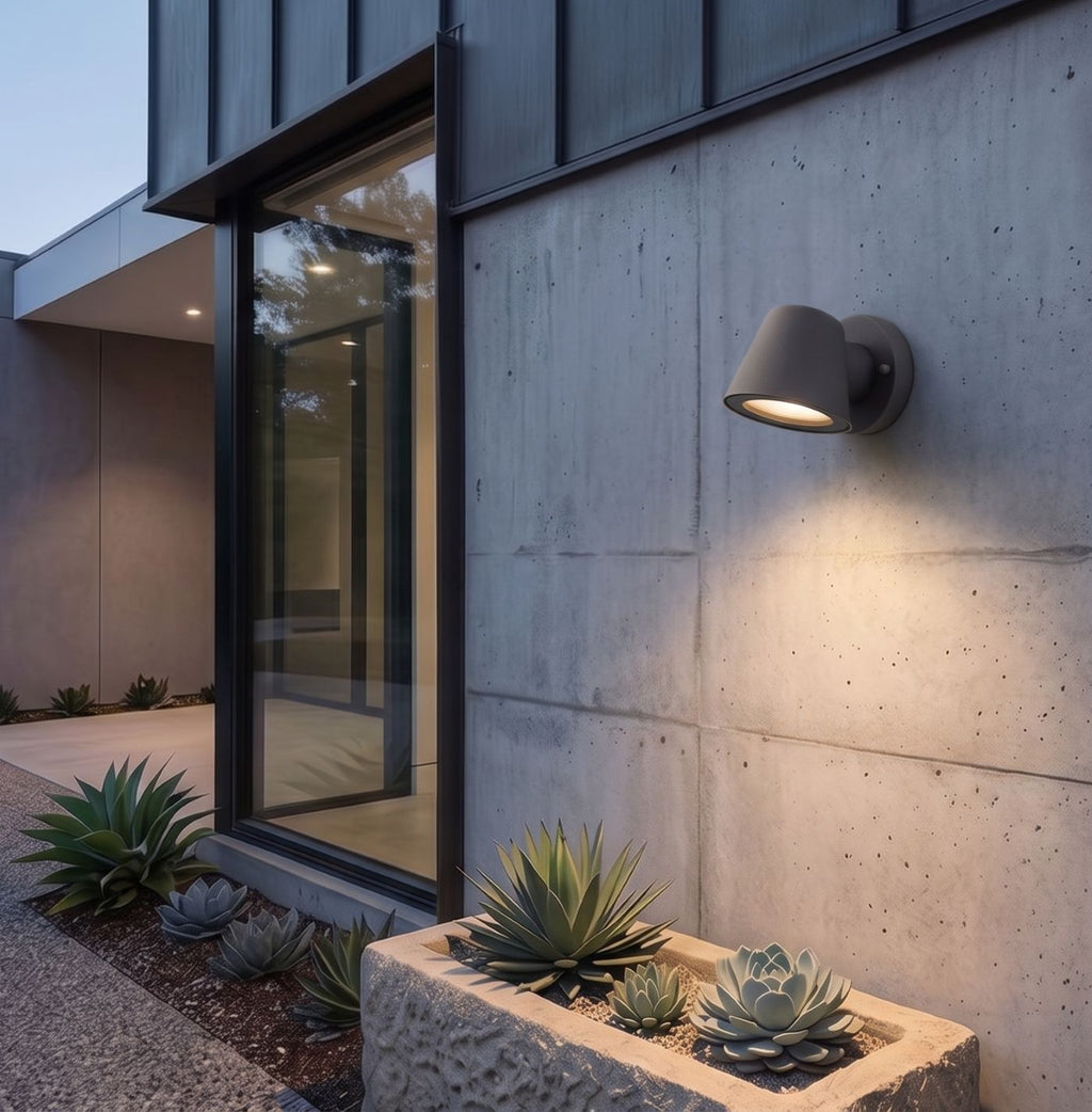 Elan Modern Outdoor LED Single Wall Light In Black Finish 5943BK